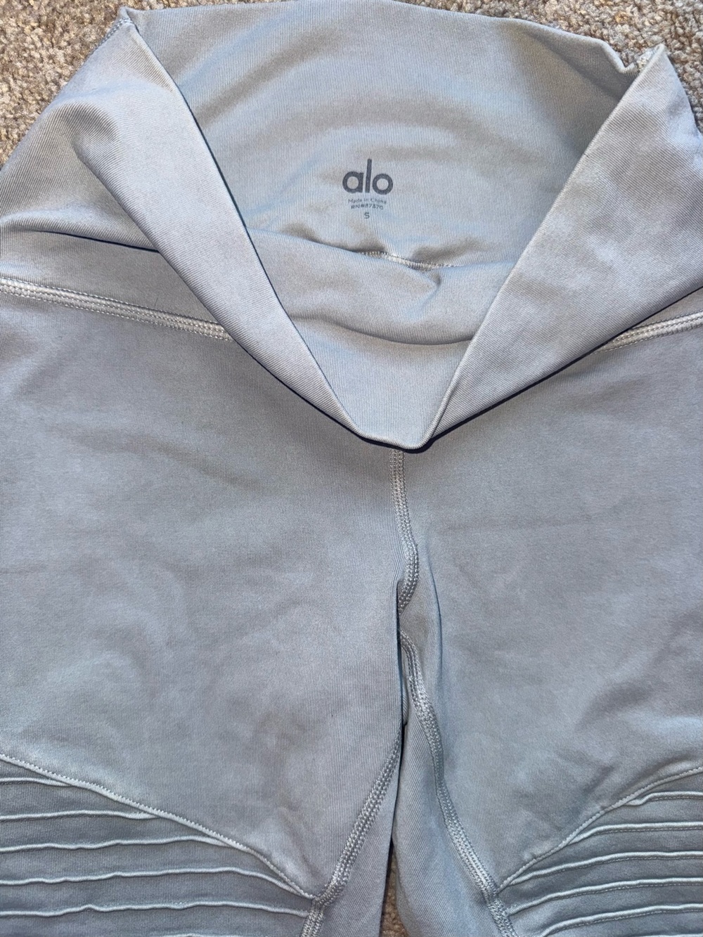 Alo Yoga High Waist Moto Leggings Grey Size S